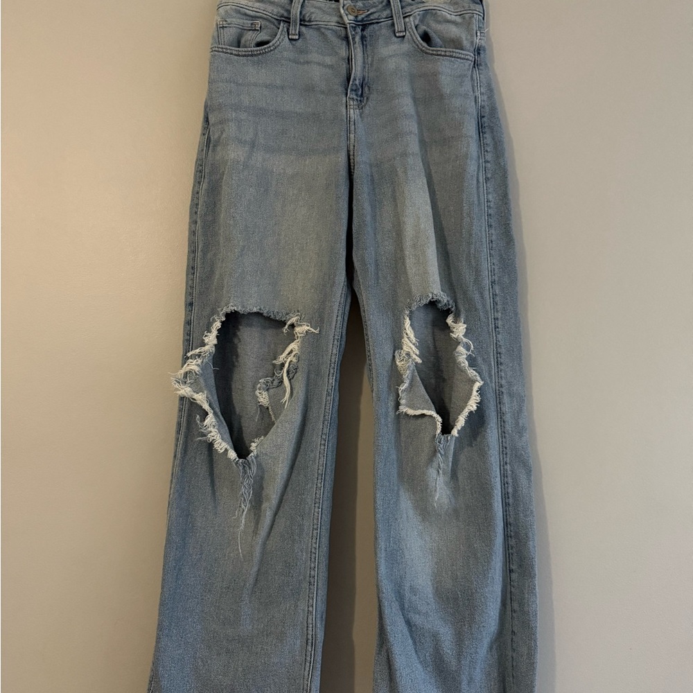 Hollister Light Blue High Rise Vintage Baggy Jeans